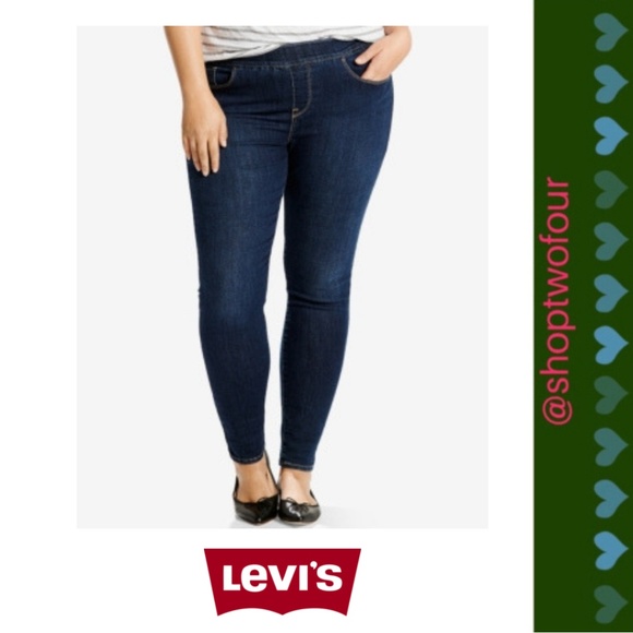 levi plus size pull on jeans
